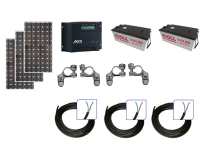 Inselsolaranlage Hawaii 450 Watt 12 Volt DC Inselsolaranlage Hawaii 450 Watt 12 Volt DC